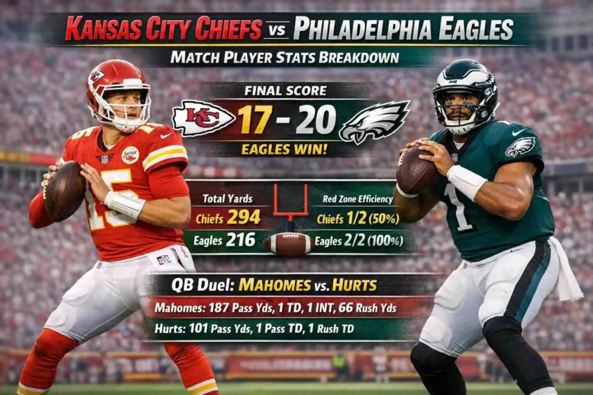 kansas city chiefs vs philadelphia eagles match player stats