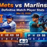 Mets vs Marlins Definitive Match Player Stats (Mar 22, 2026)