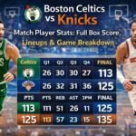 boston celtics vs knicks match player stats