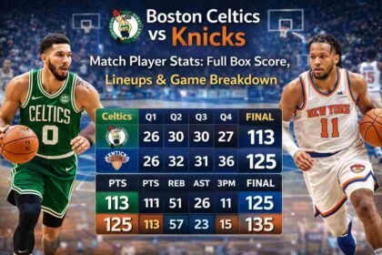 boston celtics vs knicks match player stats