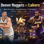 denver nuggets vs lakers match player stats