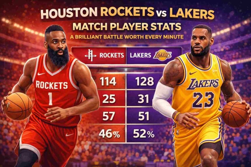 houston rockets vs lakers match player stats