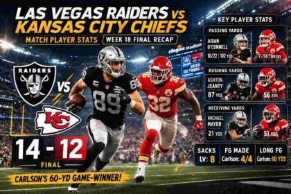 las vegas raiders vs kansas city chiefs match player stats