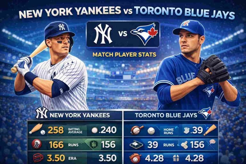 new york yankees vs toronto blue jays match player stats