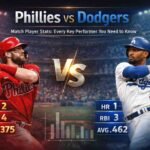 phillies vs dodgers match player stats
