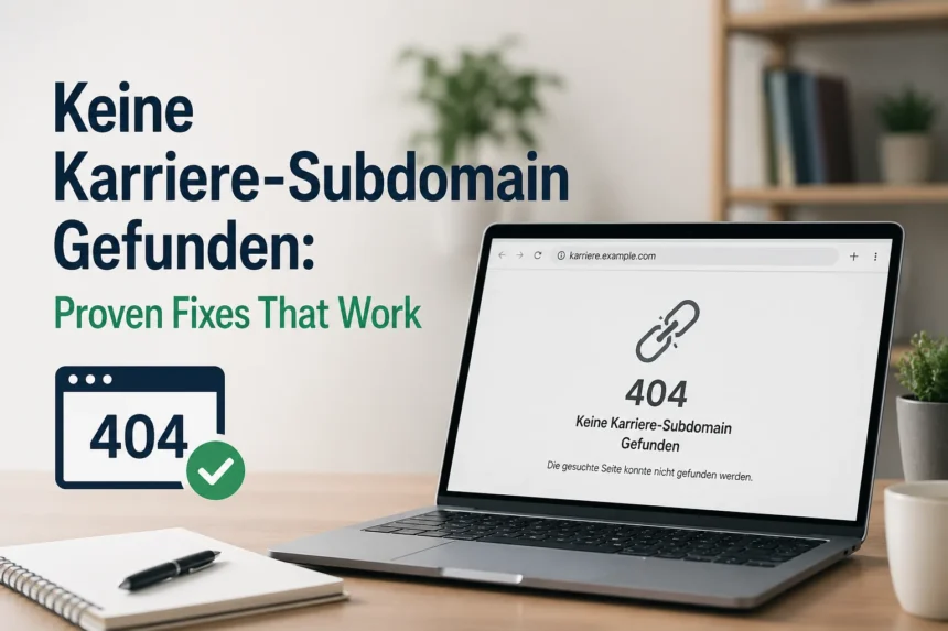 Keine Karriere-Subdomain Gefunden
